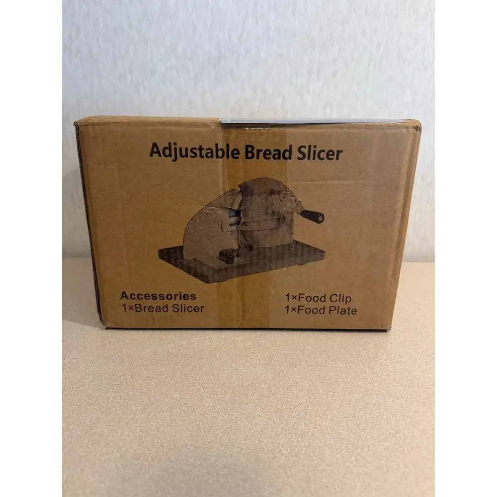 Adjustable Wood Bread Slicer Manual Cutter Guide Crumb Tray Homemade Bread Loaf